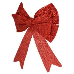 Red Christmas Glitter Bow - Side